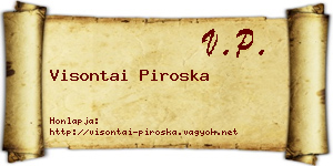Visontai Piroska névjegykártya